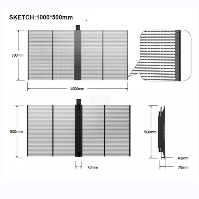 Ішкі және сыртқы жарнамаға арналған толық түсті мөлдір жарықдиодты дисплей экрандары