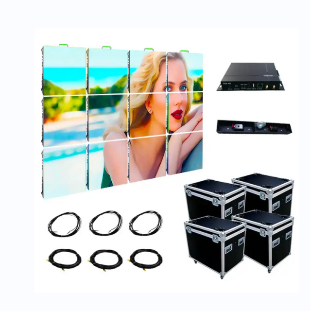 ขายด่วนเช่ากลางแจ้งสีเต็ม P3.91 P4.81 ฉากหลังฉากหลังความสว่างสูงหน้าจอ LED รีเฟรชสูง