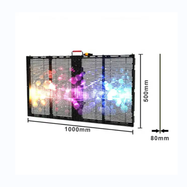 P3.91 P7.81 Led Mesh Διαφανής Διαφανής Γυάλινη Οθόνη LED Τρισδιάστατη οθόνη εσωτερικού και εξωτερικού χώρου